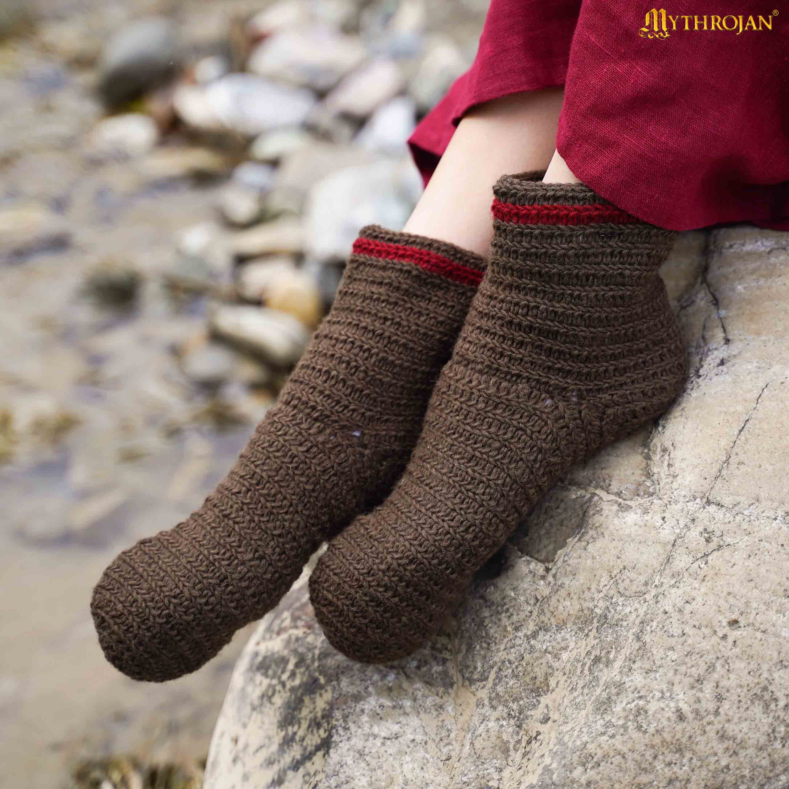 Viking Socks-301127BRRD 5 Naalbinding Woolen Socks