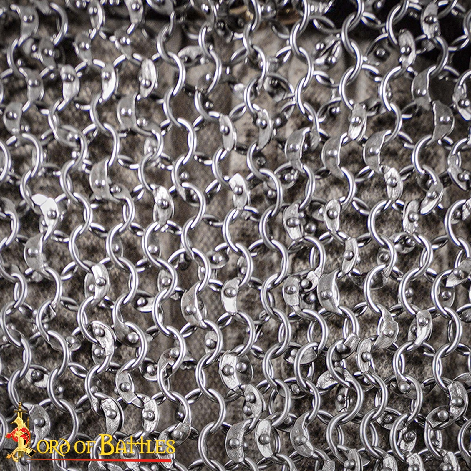Round Ring Chainmail Leggings Chausses Hoses, Dome Riveted, ID 10 mm, Mild Steel