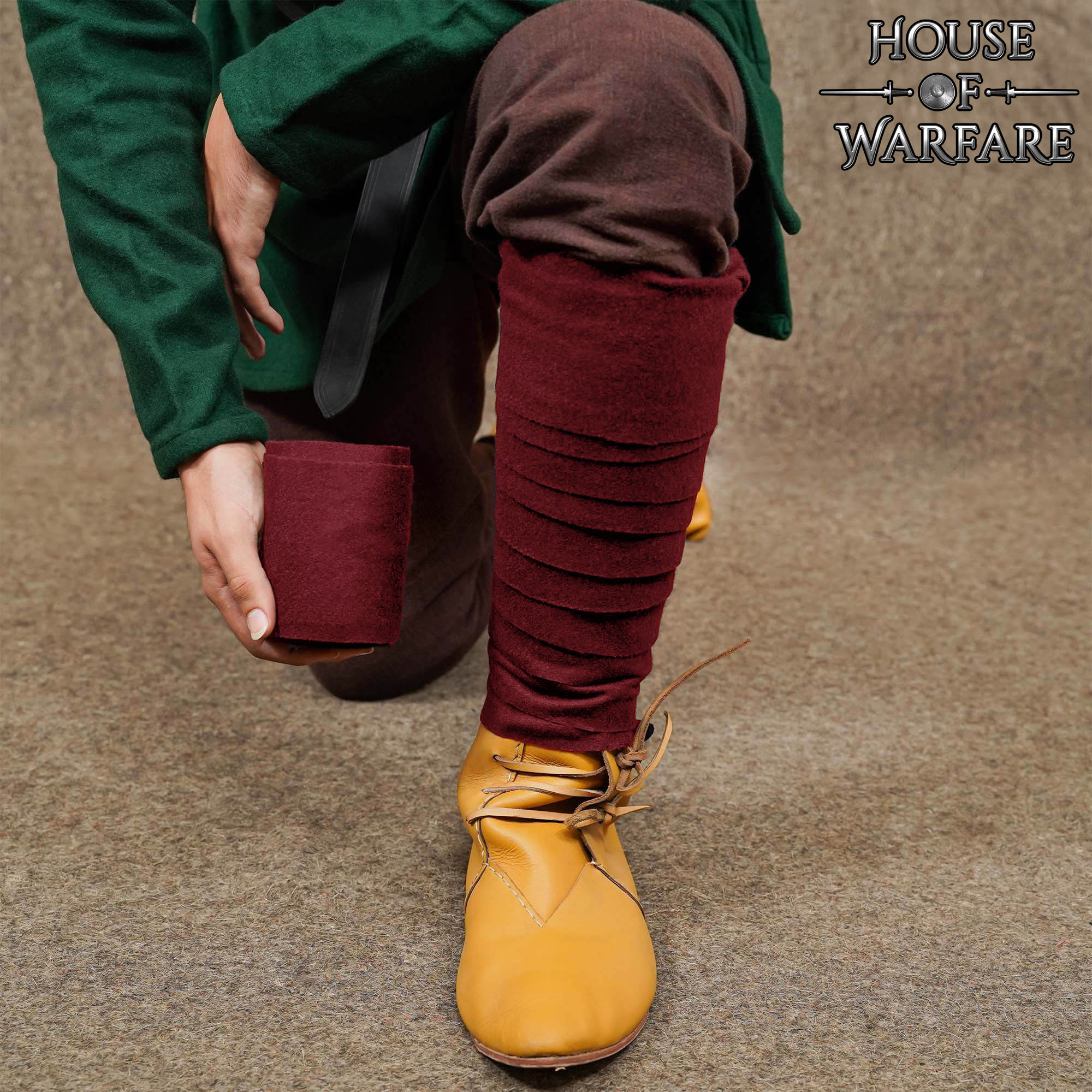 Woolen Leg Wraps LARP SCA-701952M 4 Viking woolen leg wraps
