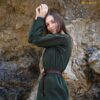 green-cotton-medieval-ladies-dress-sleeves-301098GN 5 Archeress Medieval Dress