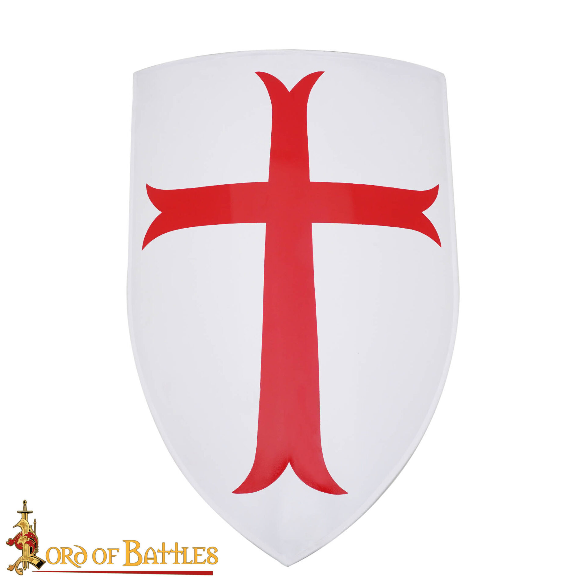 12th Century Crusader Heater Shield with Red Cross – Templar Knight Battle Shield-2108 2 Crusader Medieval Steel Shield