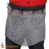 Round Ring Chainmail Skirt, Dome Riveted, 8mm 18 gauge, Mild Steel