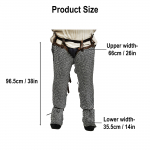 Flat Ring Chainmail Leggings Chausses, Dome Riveted, ID 9 mm, Stainless Steel