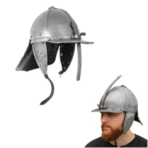 Lobster Tail Pot Helmet - 17th Century Cavalry Steel Helmet