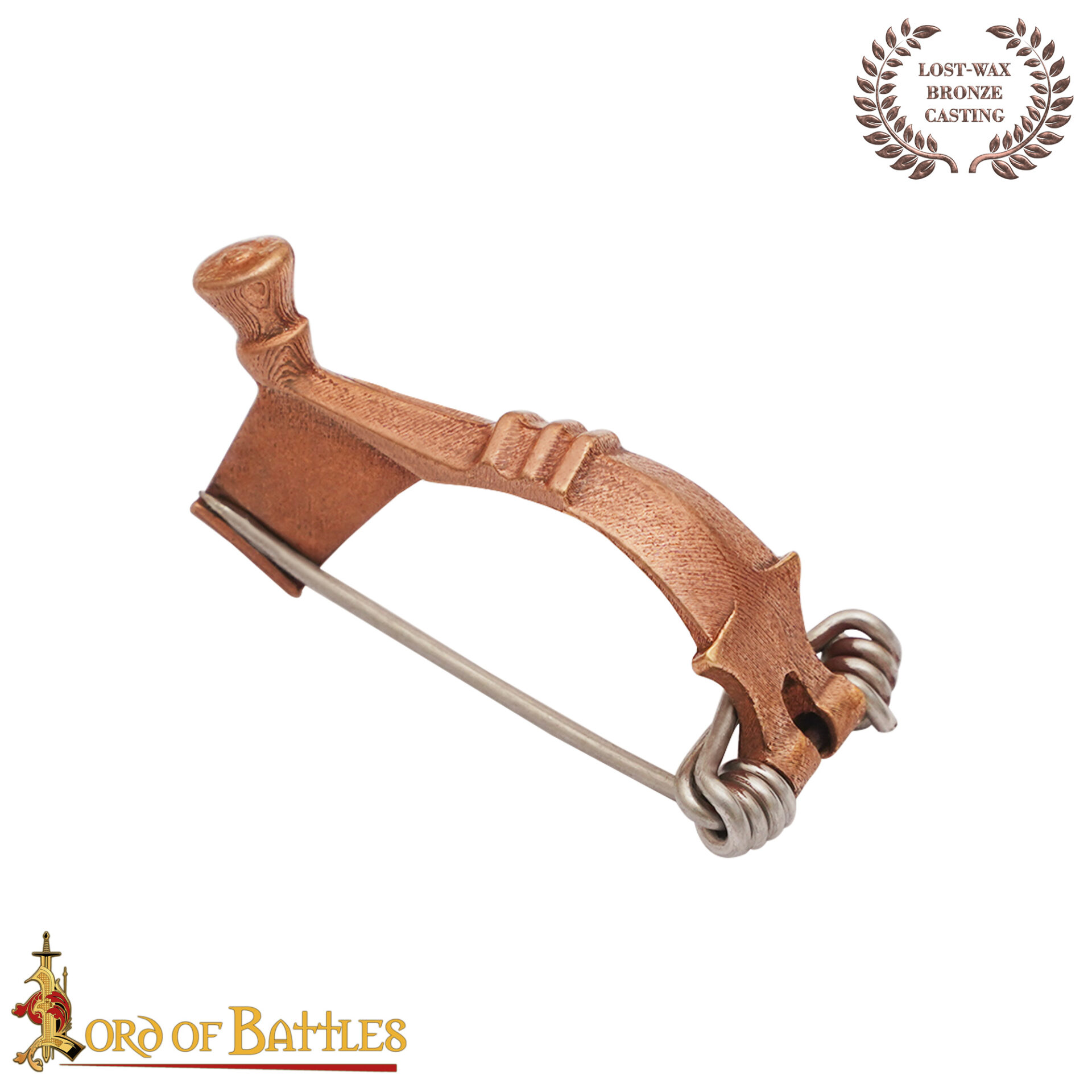 Lost-wax Cast Bronze Fibula - Authentic Roman Era Cloth Pin