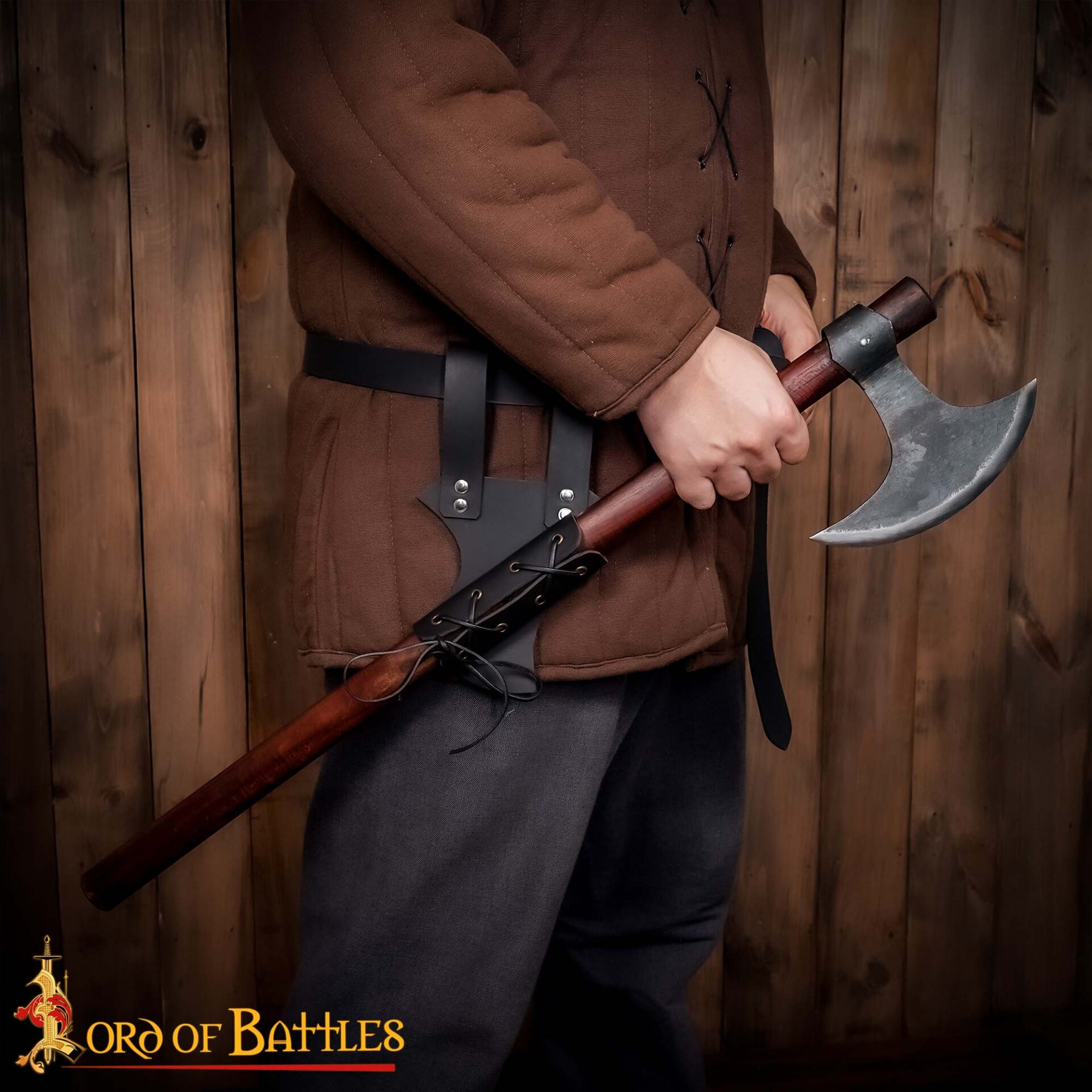 Medieval Leather Sword Frog with Adjustable Holder