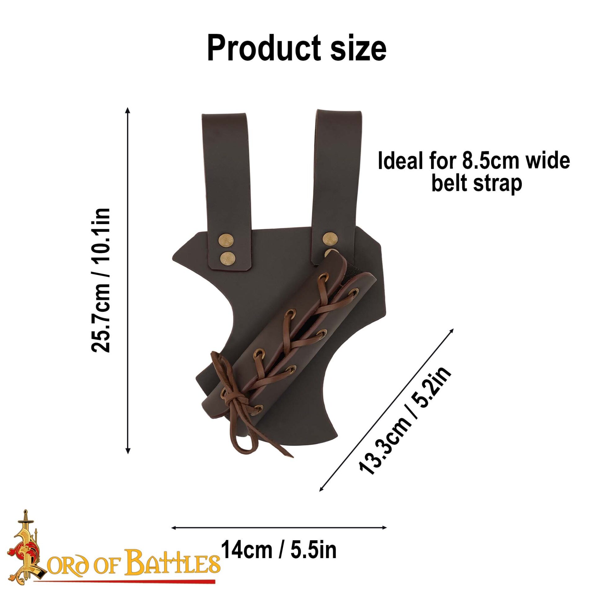 Medieval Leather Sword Frog with Adjustable Holder