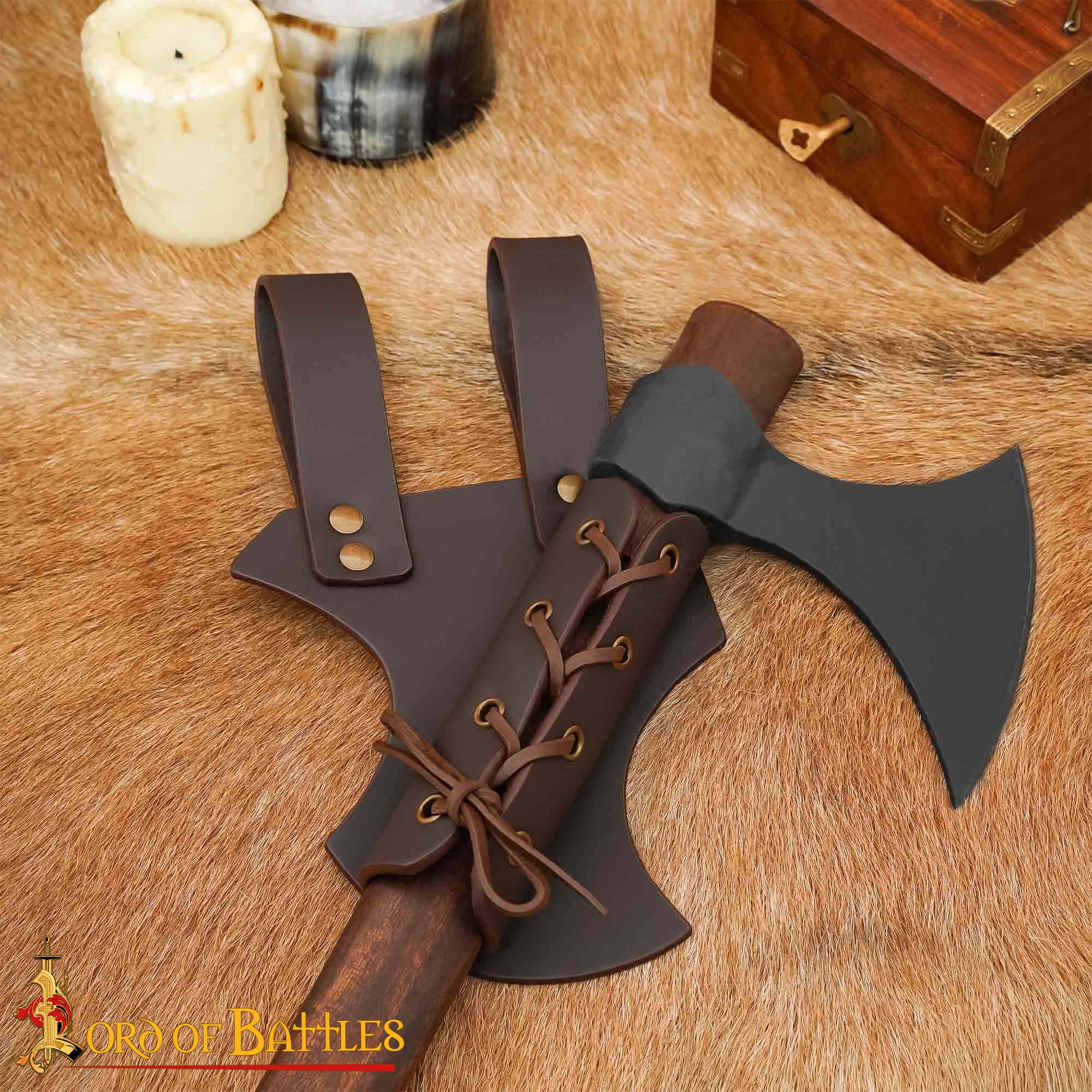 Medieval Leather Sword Frog with Adjustable Holder
