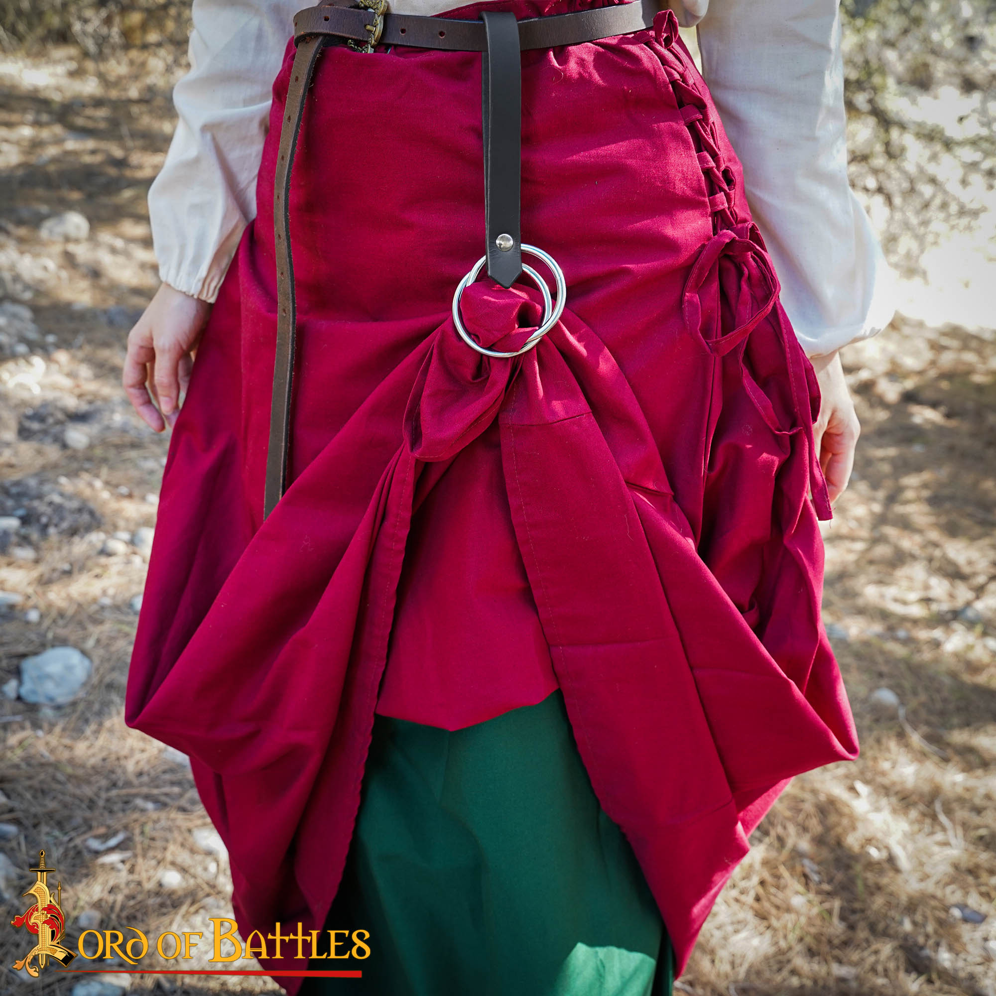 6817BK_5 Skirt Hoop Leather