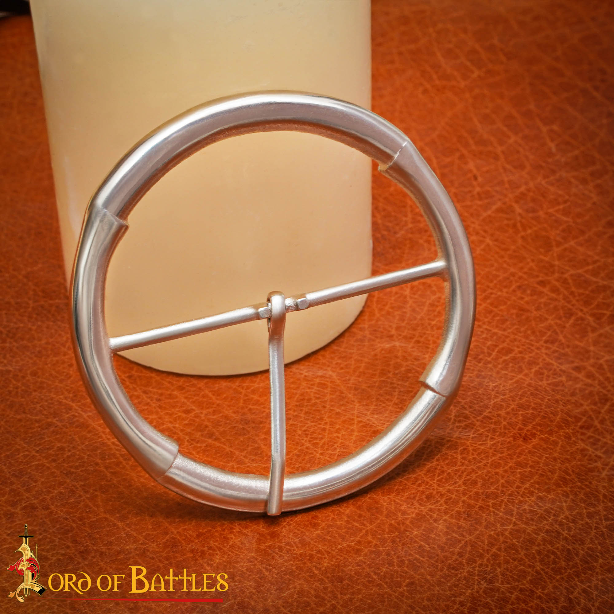 8931_4 Medieval Steel Round Buckle