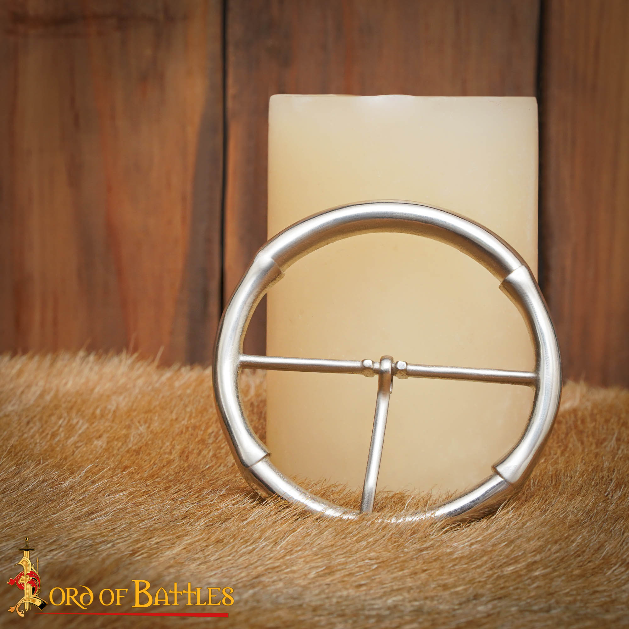 8931_5 Medieval Steel Round Buckle