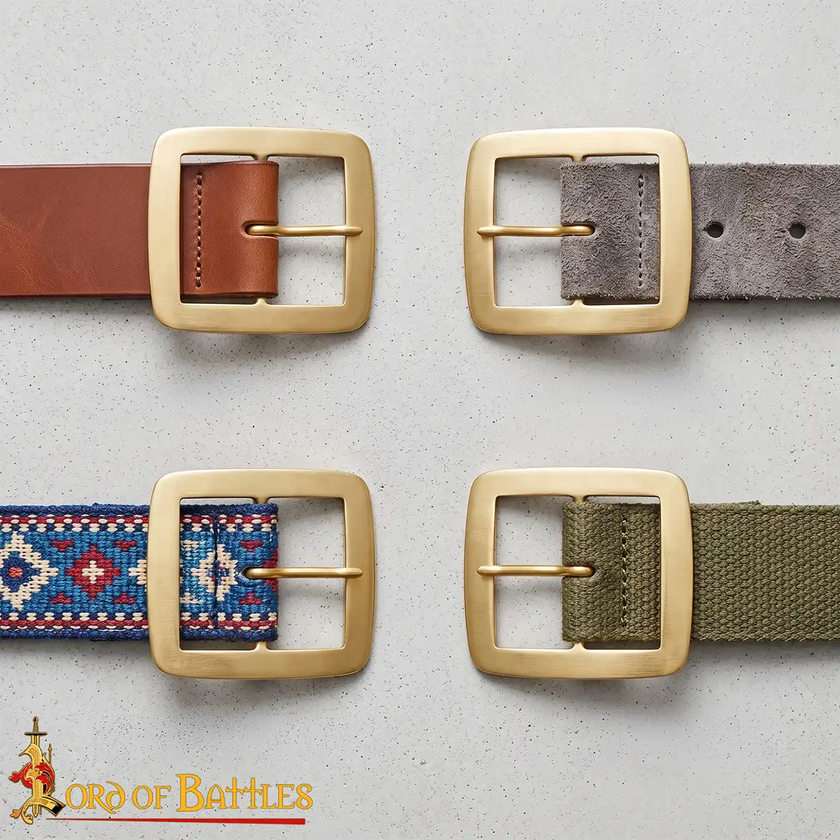 Square Medieval Belt Buckle | Solid Brass Buckle - Image 7