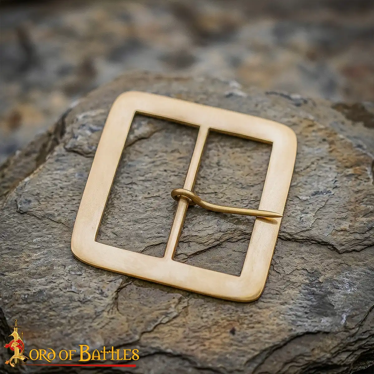 Square Medieval Belt Buckle | Solid Brass Buckle - Image 6