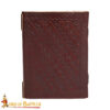 Handmade Leather Journal with Fleur-de-Lys Embossing with Brass Lock-8663BR-WL 4 Handmade Leather Journal