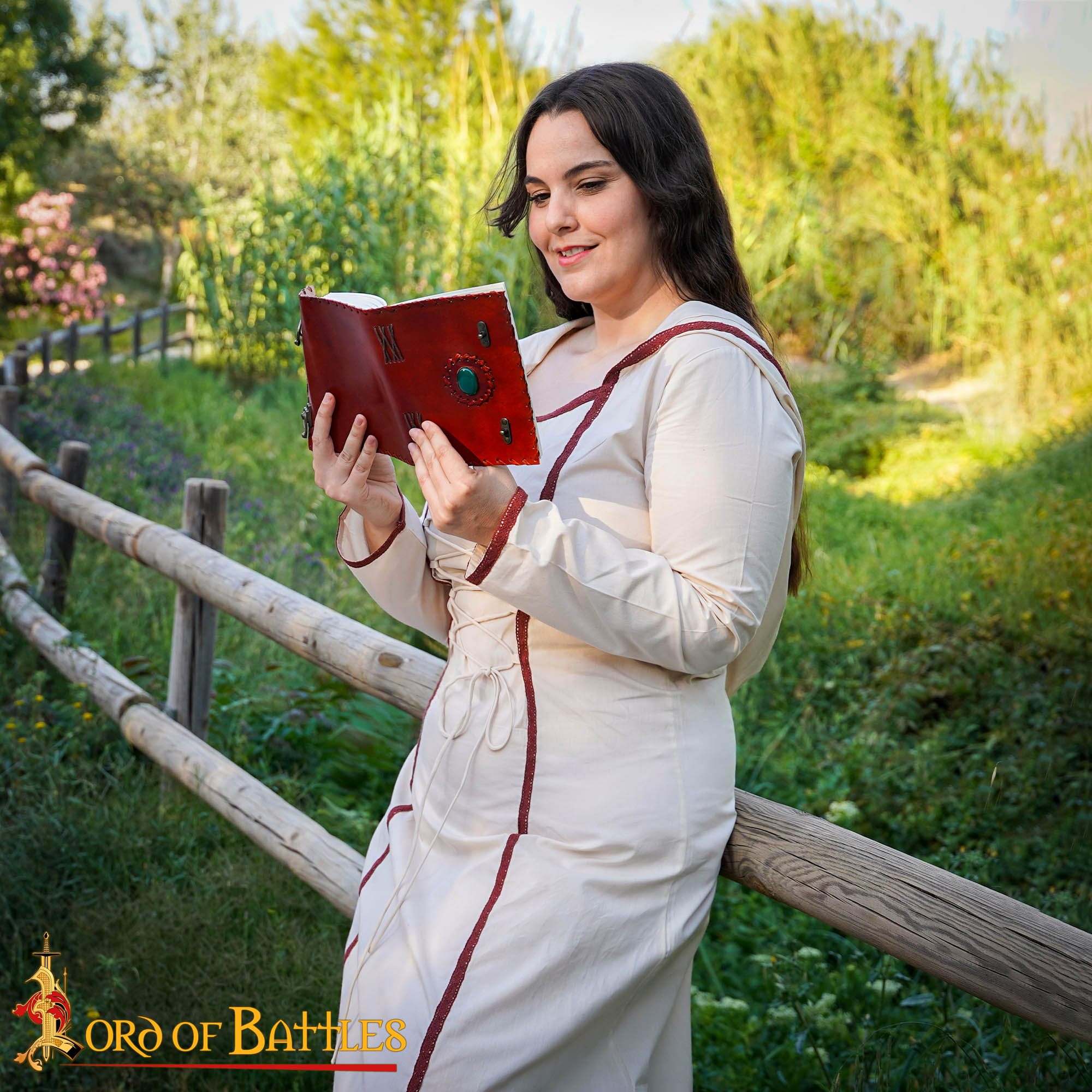 Genuine Leather Journal with Stone & Brass Lock – Handmade Vintage Notebook, Medieval Diary for Writing, Sketching & Gifting genuine leather journal