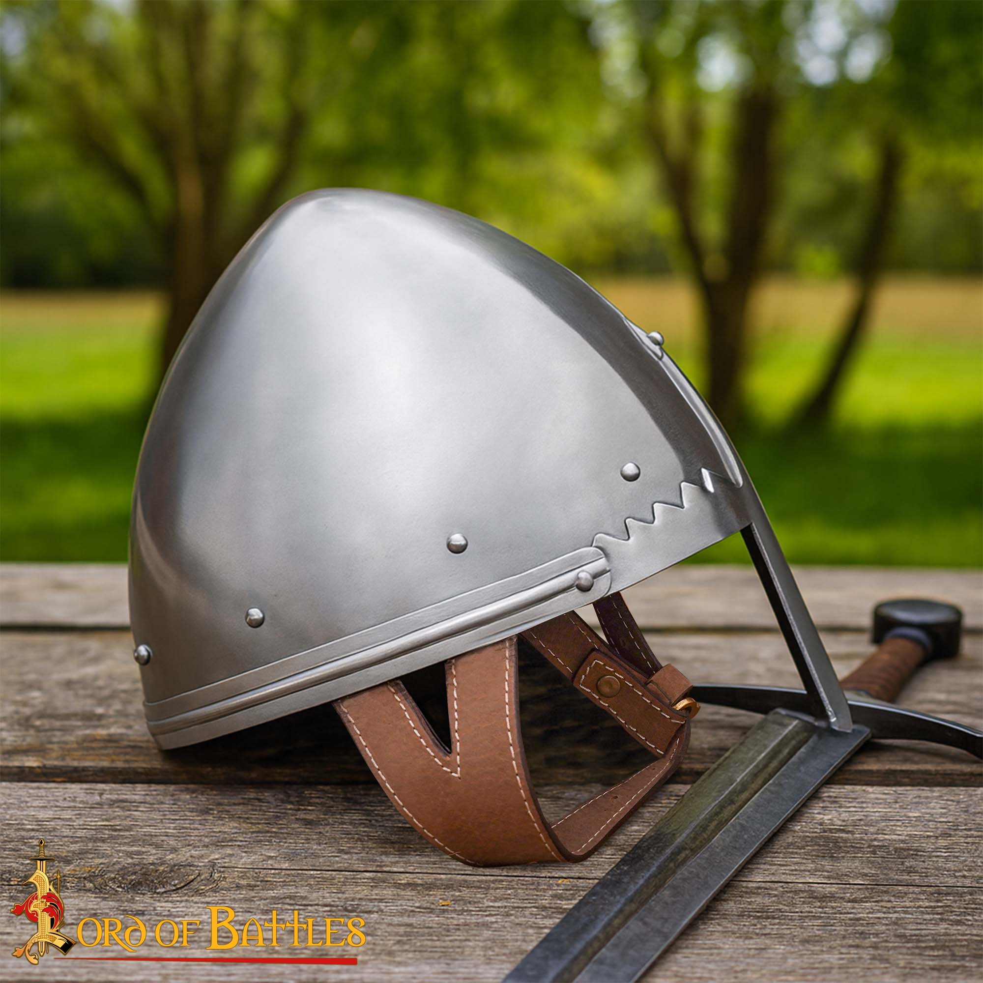 Saint Wenceslaus Nasal Helmet with Leather Liner - 2201PL16 4 Nasal Helmet