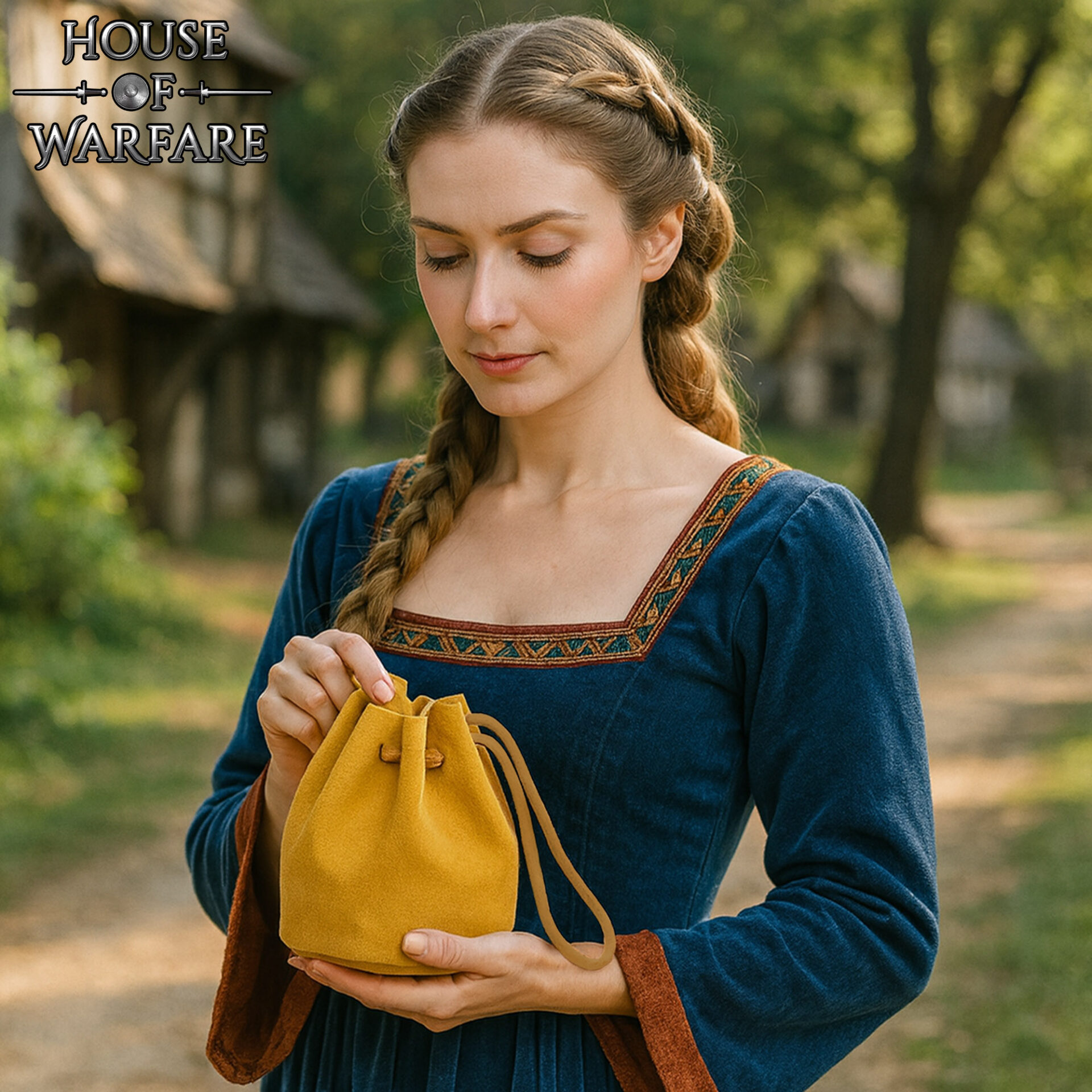 Suede leather Drawstring Pouch for Coins, Dice-700783 Native American Ball Bag