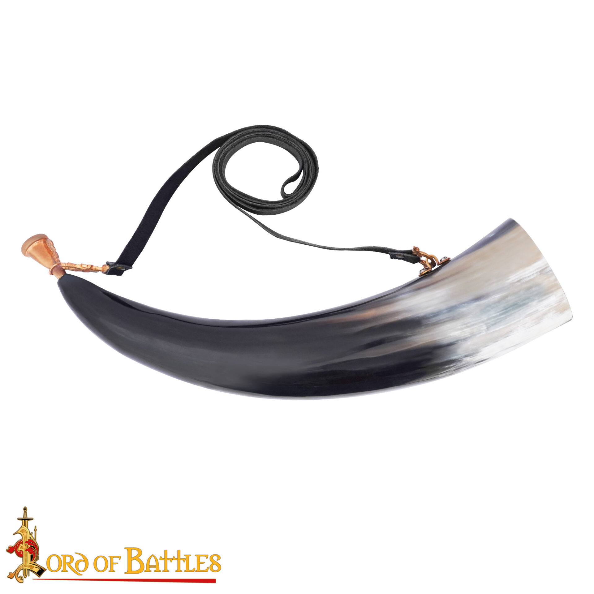 Viking Blowing Horn with Bronze Decoration-26467BZ 4 Blowing Horn