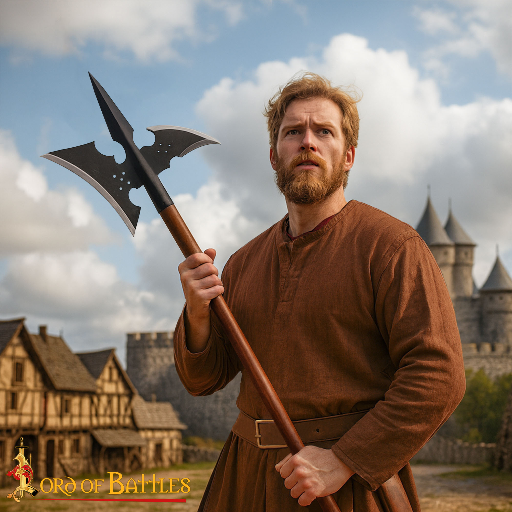 Medieval Halberd Axe