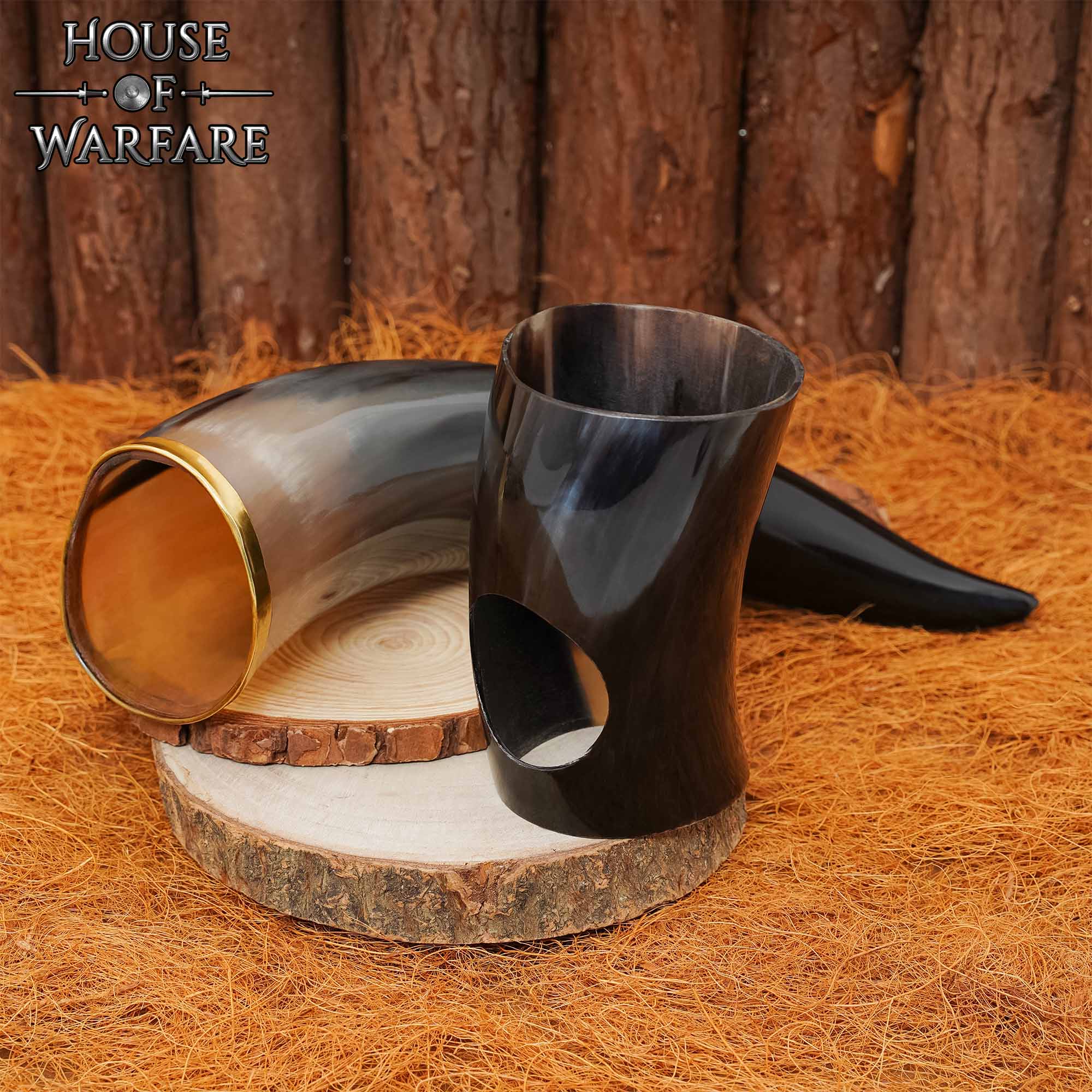 Medieval Viking Genuine Drinking Horn with Holder Medieval Viking Genuine Drinking Horn with Holder