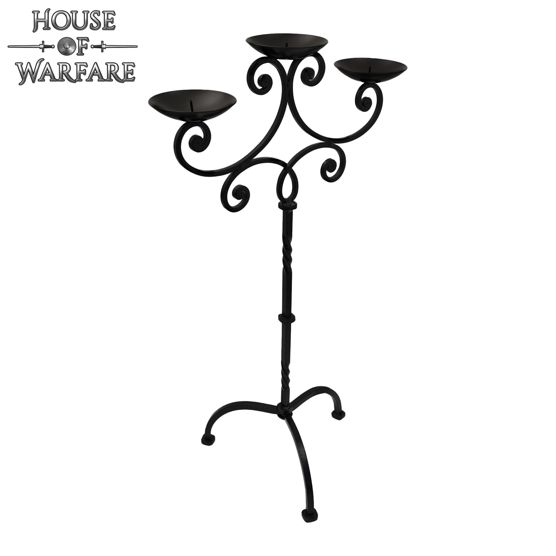 The Vintage Castle Large Hand Forged Candle Stand