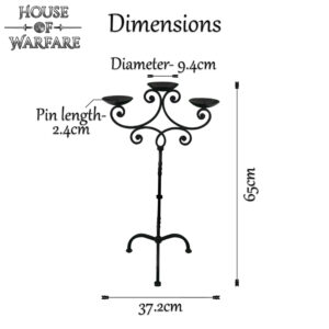 The Vintage Castle Large Hand Forged Candle Stand The Vintage Castle Large Hand Forged Candle Stand