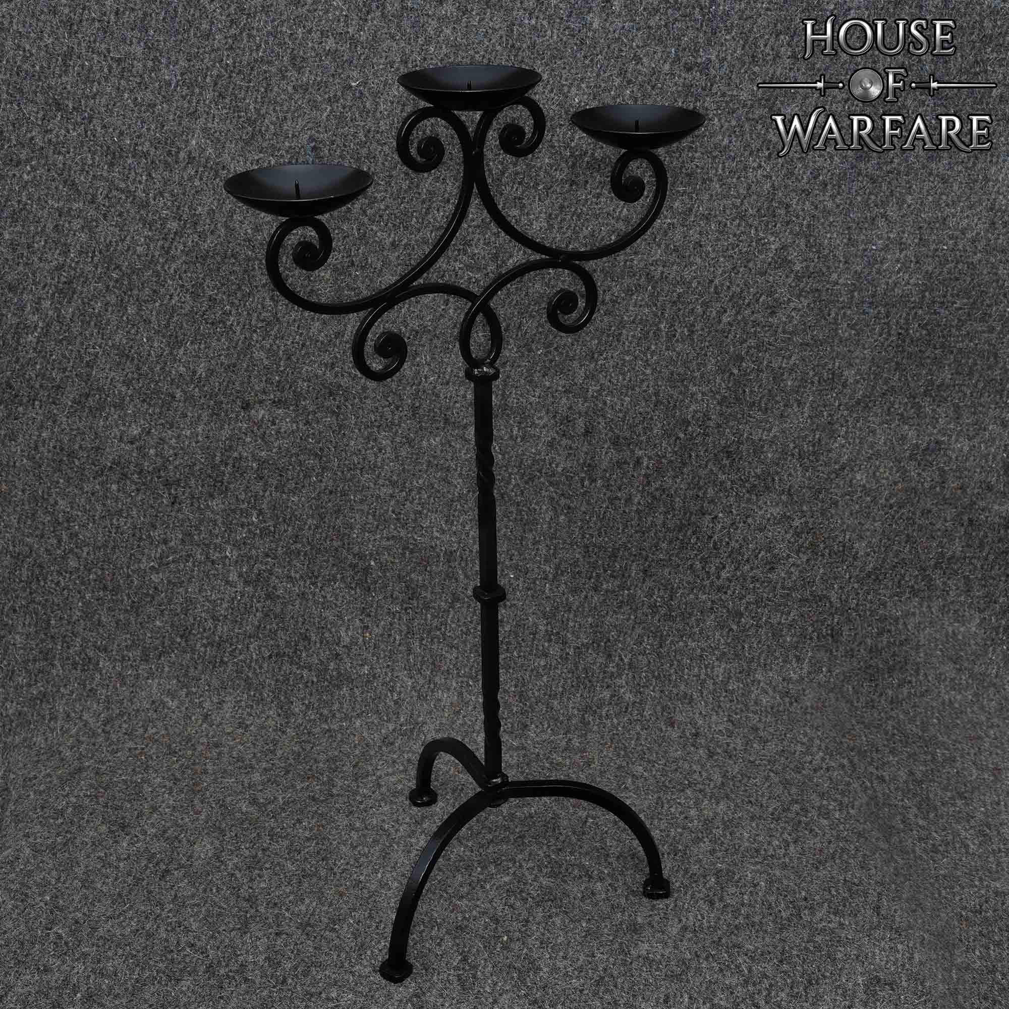 The Vintage Castle Large Hand Forged Candle Stand