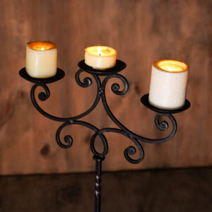 The Vintage Castle Large Hand Forged Candle Stand The Vintage Castle Large Hand Forged Candle Stand