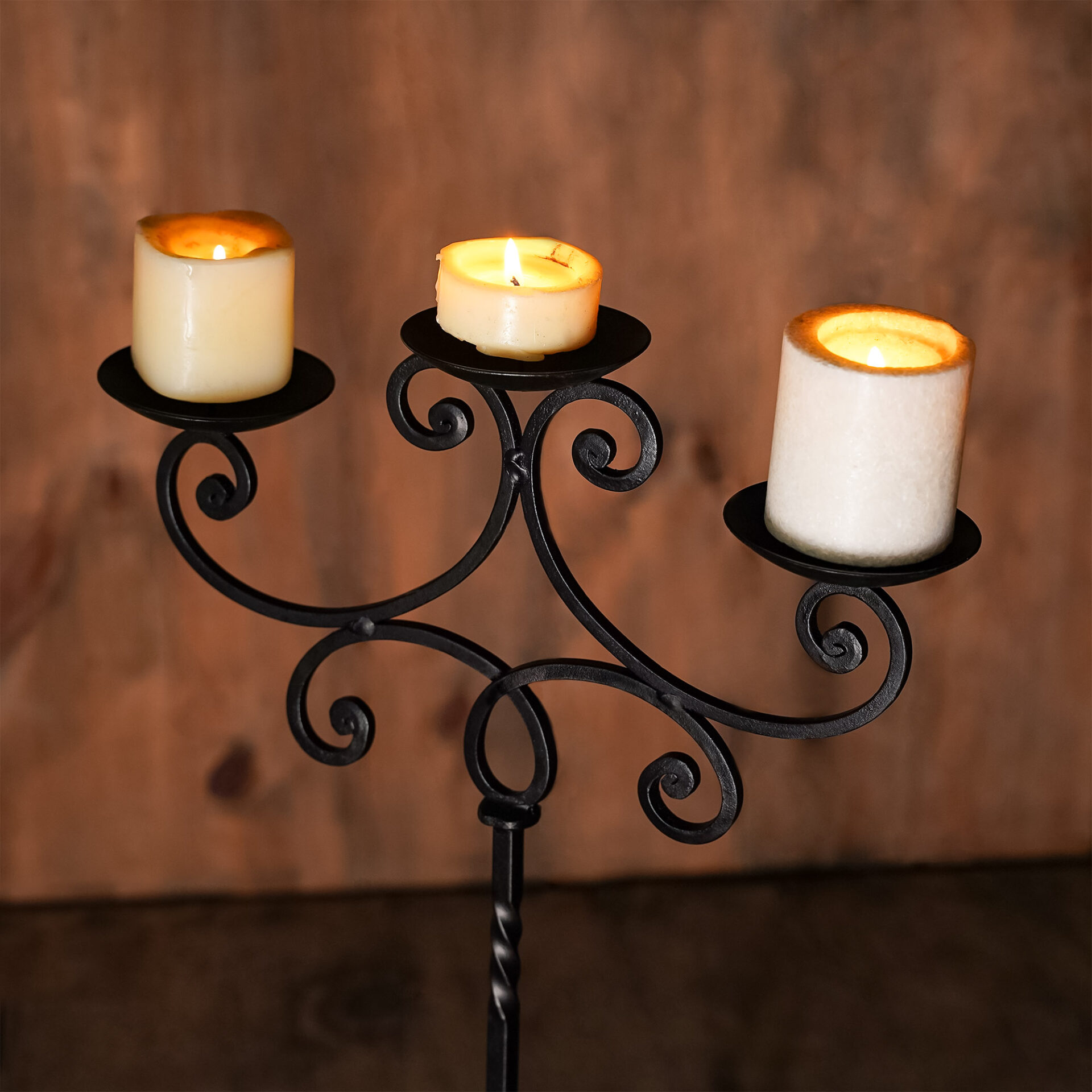 The Vintage Castle Large Hand Forged Candle Stand