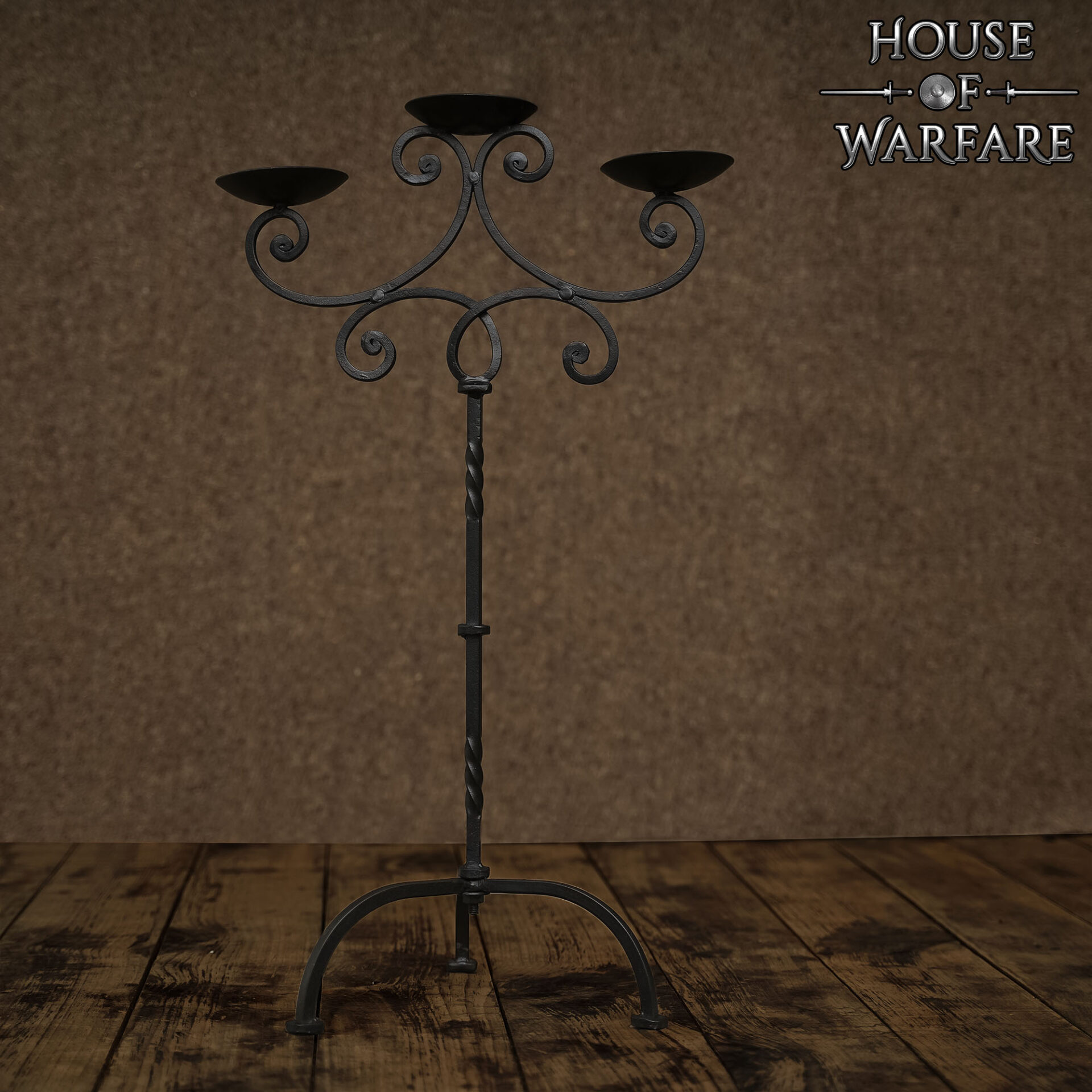 The Vintage Castle Large Hand Forged Candle Stand