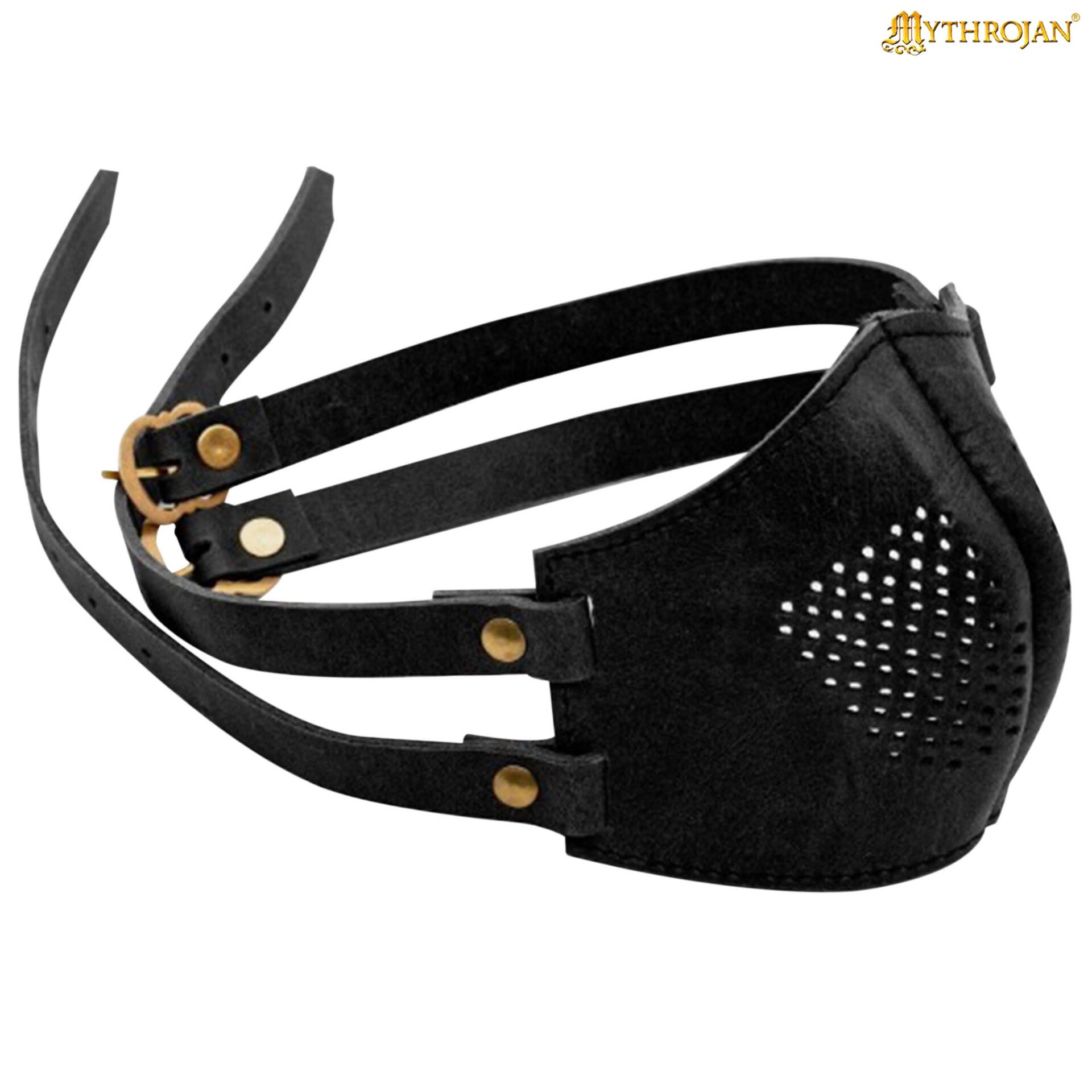 Mythrojan Leather Dust Filter Face Mask Steampunk
