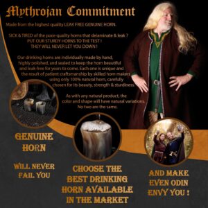 Mythrojan Viking Drinking Horn Shot Glass, Norse Medieval Tankard Shot Glass