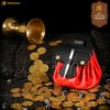 Mythrojan Medieval Small Leather Belt Pouch LARP Renaissance Waist Bag