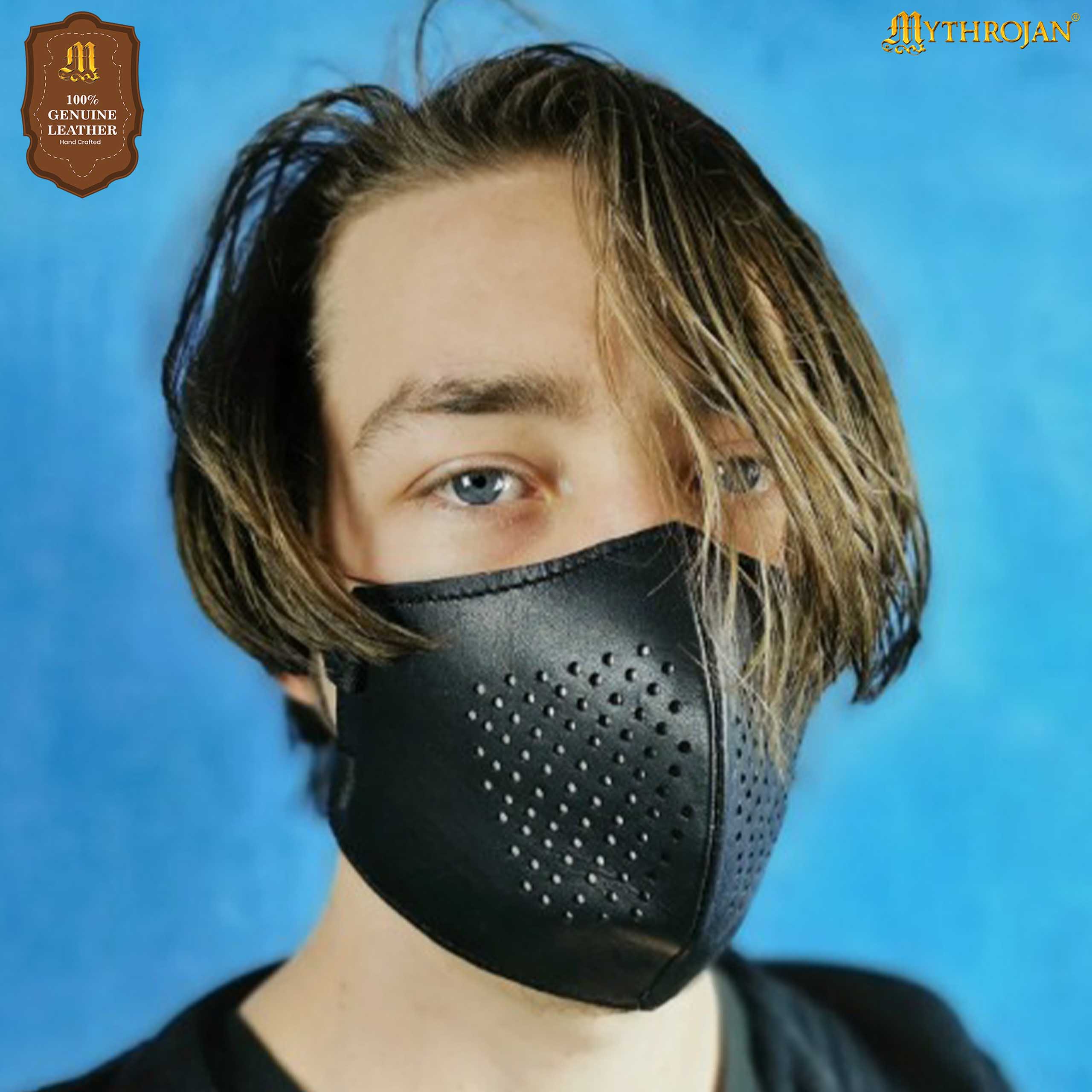Mythrojan Leather Dust Filter Face Mask Steampunk