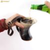 Mythrojan Hot Horn Mug Tankard with Leather Strap 300ml