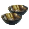 Mythrojan Hand Crafted Small Serving Natural Ox Horn Bowl Set of 2 Mythrojan Hand Crafted Small Serving Natural Ox Horn Bowl Set of 2