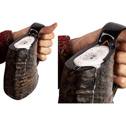 Mythrojan Viking Buffalo Horn Mug Tankard for Beer, Mead Mythrojan Viking Buffalo Horn Mug Tankard for Beer, Mead