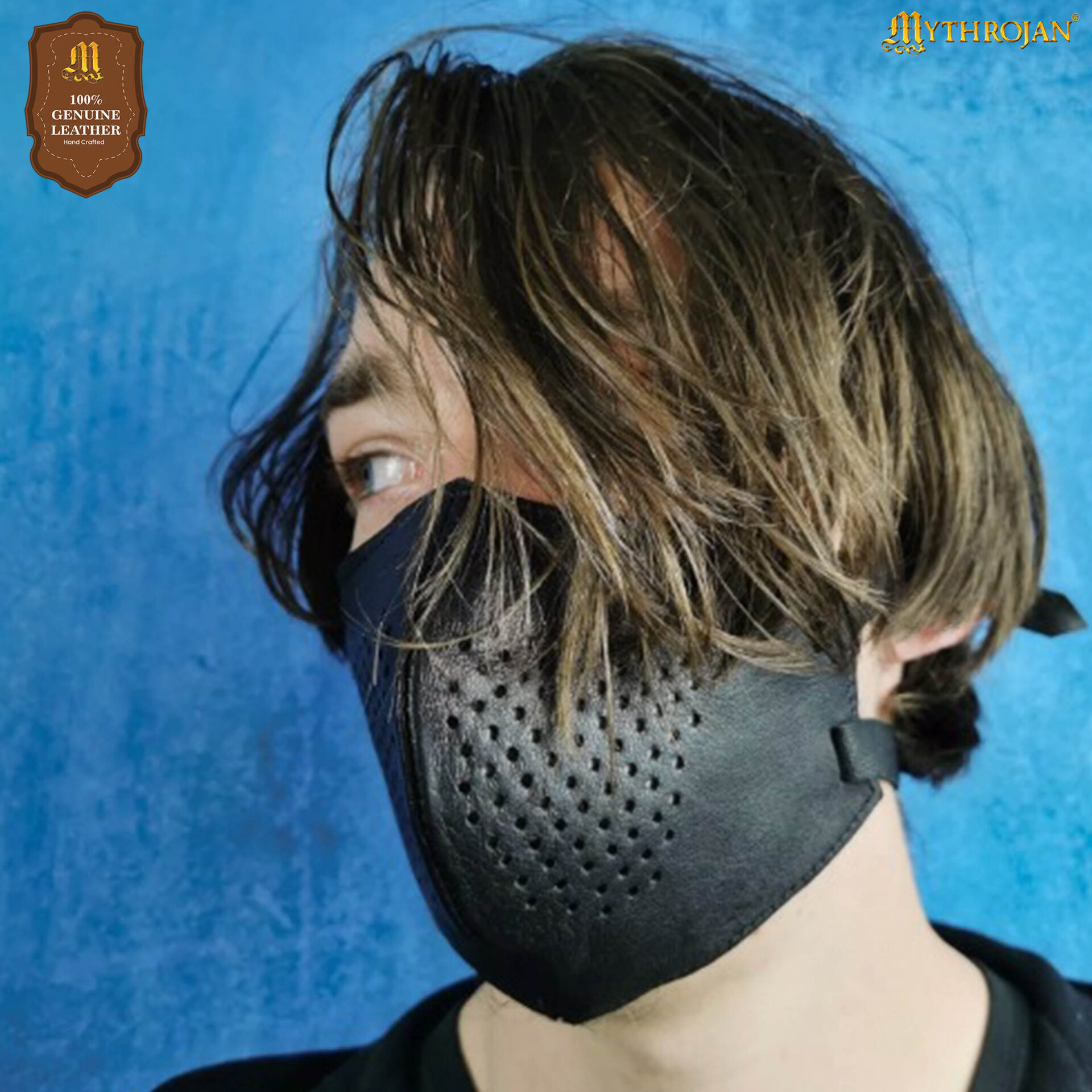 Mythrojan Leather Dust Filter Face Mask Steampunk
