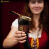 Mythrojan THE ELEGANT LADY Viking Drinking Horn with Brown Leather holder 350ml