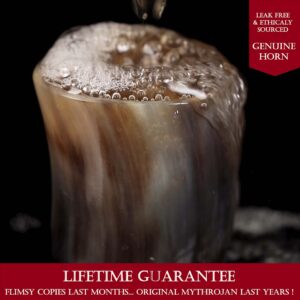 Mythrojan Viking Drinking Horn Shot Glass, Norse Medieval Tankard Shot Glass