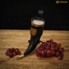 Mythrojan THE TOURNAMENT CHAMPION - Viking Drinking Horn with Black Leather holder Mythrojan THE TOURNAMENT CHAMPION - Viking Drinking Horn with Black Leather holder