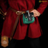 Mythrojan Medieval Small Leather Belt Pouch LARP Renaissance Waist Bag