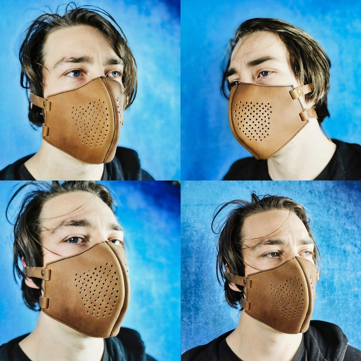 Mythrojan Leather Dust Filter Face Mask Steampunk