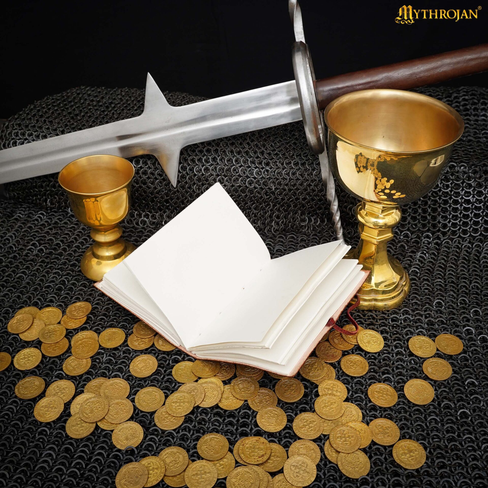 Medieval Lion Crest Leather Journal Fantasy RPG Inspired Handmade Diary-300852BR 1 Leather Journal