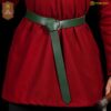 Medieval O-Ring Leather Belt-300903GN Mythrojan O Ring Medieval Leather Viking Belt