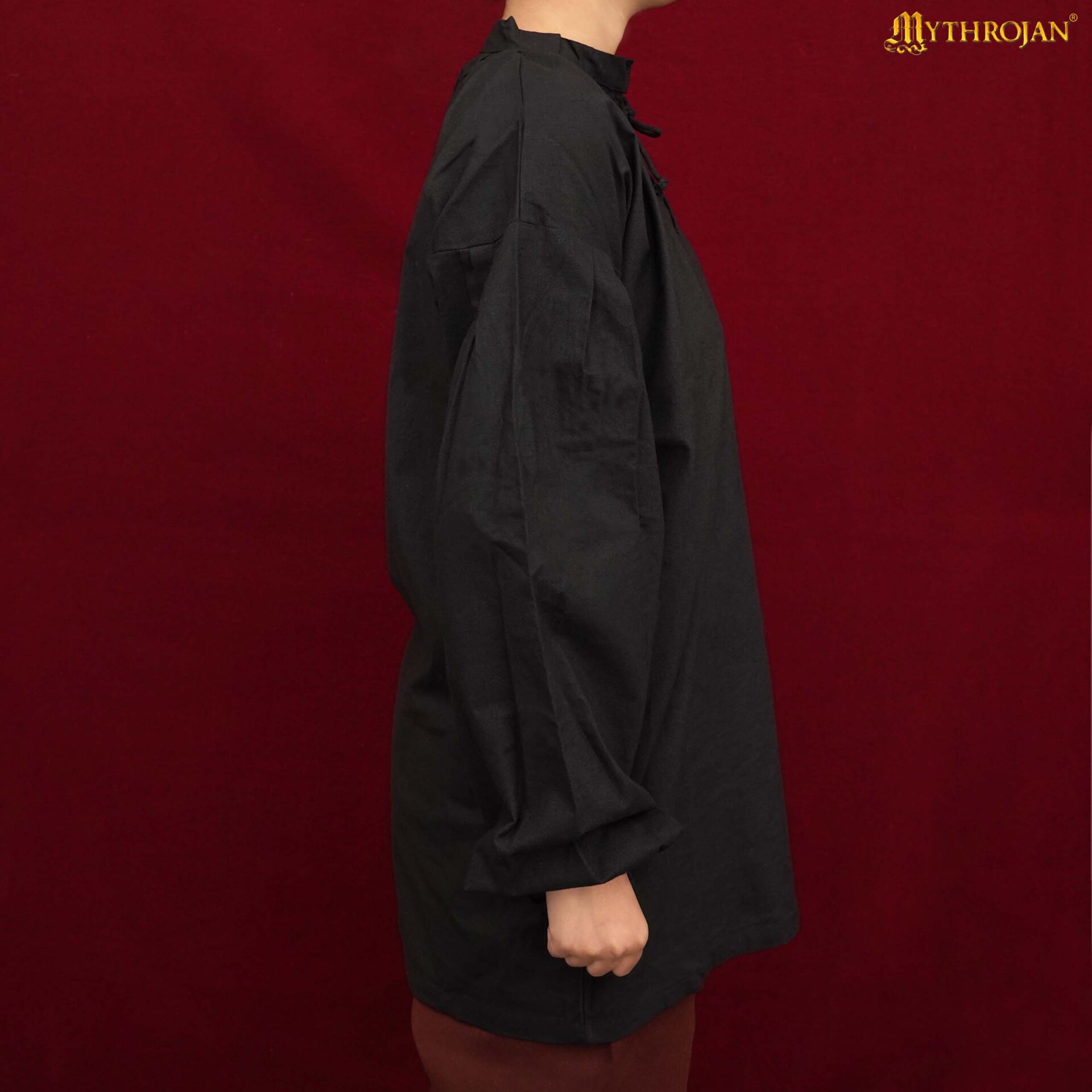 Raider Viking Medieval Cotton Tunic-300864BK 5 Mythrojan adventurer shirt