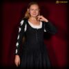 poplin-ladies-medieval-dress-with-voile-inner-blouse-black-300982BKW-M 4 Renaissance Overdress