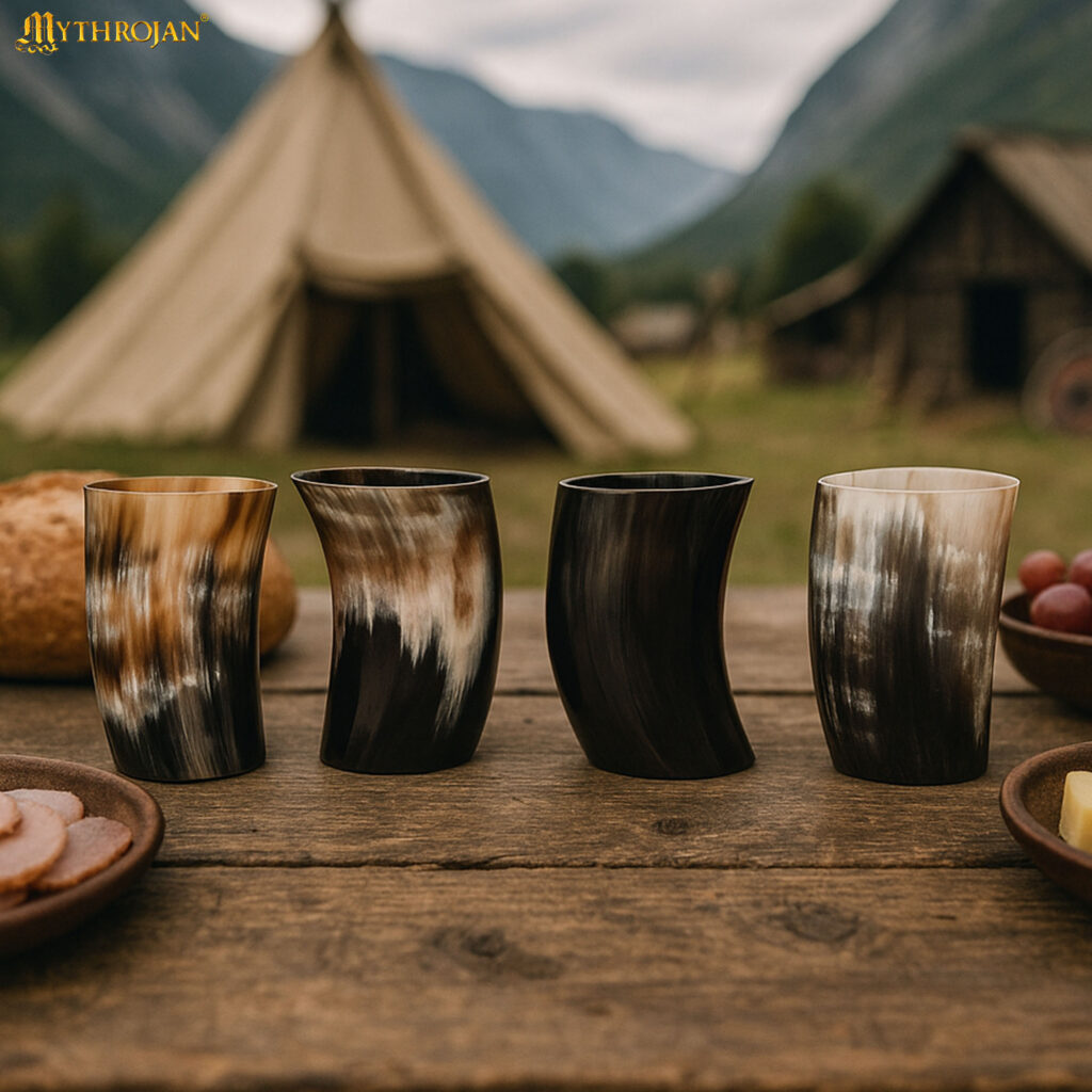 Viking drinking horn glass
