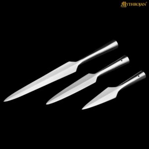 MYTHROJAN MEDIEVAL SPEARHEAD SHARP reenactment battle SCA Viking spearpoint MYTHROJAN MEDIEVAL SPEARHEAD SHARP reenactment battle SCA Viking spearpoint