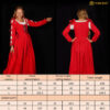 poplin-ladies-medieval-dress-with-voile-inner-blouse-black-300982RDW-M 2 Renaissance Overdress